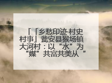 「乡愁印迹·村史村事」瓮安县猴场镇大河村：以“水”为“媒”共富共美从“河”而来