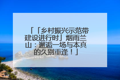 「乡村振兴示范带建设进行时」烟雨兰山：邂逅一场与本真的久别重逢！