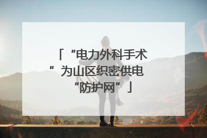 “电力外科手术”为山区织密供电“防护网”