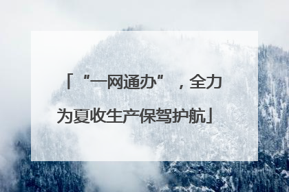 “一网通办”，全力为夏收生产保驾护航