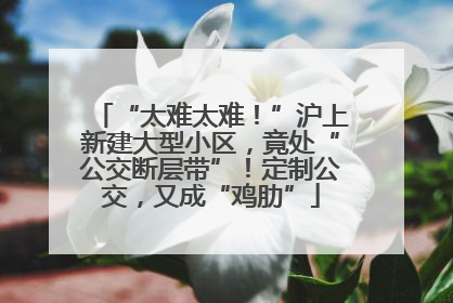 “太难太难！”沪上新建大型小区，竟处“公交断层带”！定制公交，又成“鸡肋”