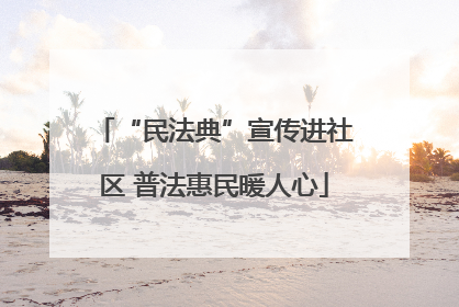 “民法典”宣传进社区 普法惠民暖人心