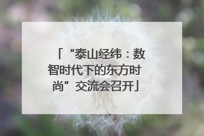 “泰山经纬：数智时代下的东方时尚”交流会召开