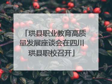 珙县职业教育高质量发展座谈会在四川珙县职校召开
