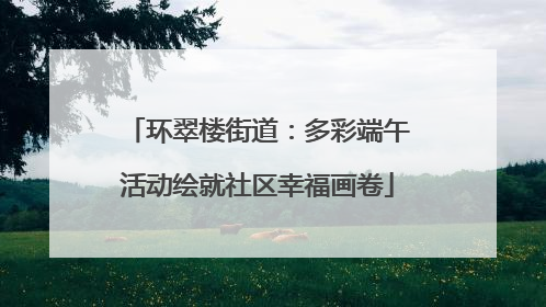 环翠楼街道：多彩端午活动绘就社区幸福画卷