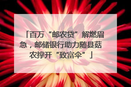 百万“邮农贷”解燃眉急，邮储银行助力随县菇农撑开“致富伞”