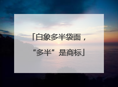 白象多半袋面，“多半”是商标