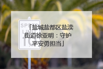 盐城盐都区盐渎街道徐亚明：守护平安勇担当