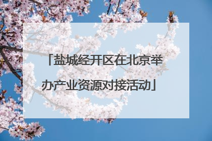 盐城经开区在北京举办产业资源对接活动