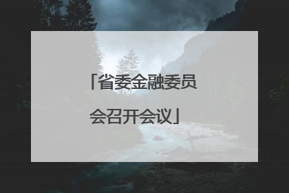 省委金融委员会召开会议