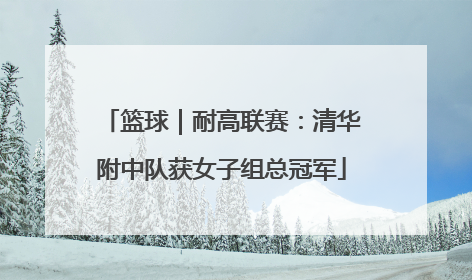 篮球｜耐高联赛：清华附中队获女子组总冠军