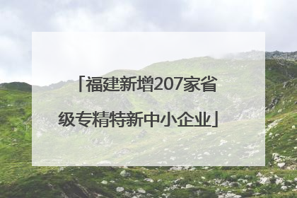 福建新增207家省级专精特新中小企业