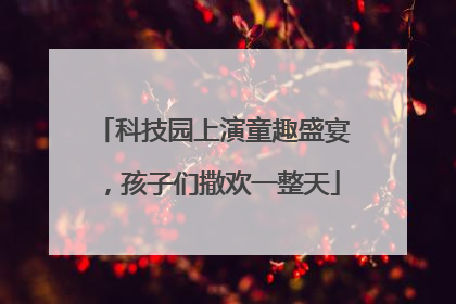 科技园上演童趣盛宴，孩子们撒欢一整天