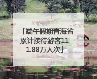 端午假期青海省累计接待游客111.88万人次