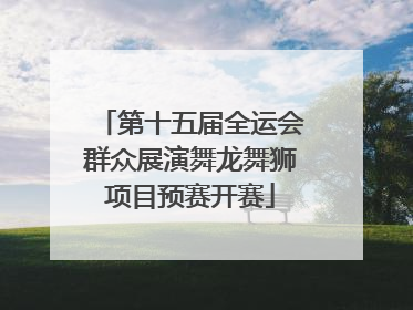第十五届全运会群众展演舞龙舞狮项目预赛开赛