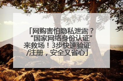 网购害怕隐私泄露？“国家网络身份认证”来救场！3步快速验证/注册，安全又省心