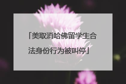 美取消哈佛留学生合法身份行为被叫停