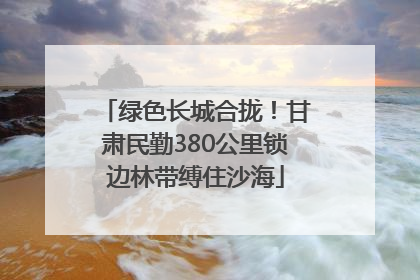 绿色长城合拢！甘肃民勤380公里锁边林带缚住沙海