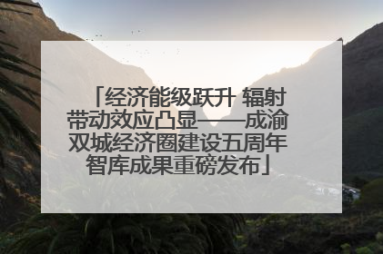 经济能级跃升 辐射带动效应凸显——成渝双城经济圈建设五周年智库成果重磅发布