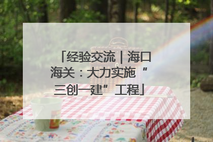 经验交流｜海口海关：大力实施“三创一建”工程
