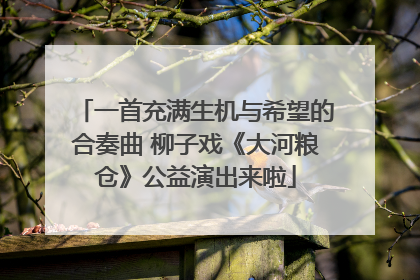 一首充满生机与希望的合奏曲 柳子戏《大河粮仓》公益演出来啦