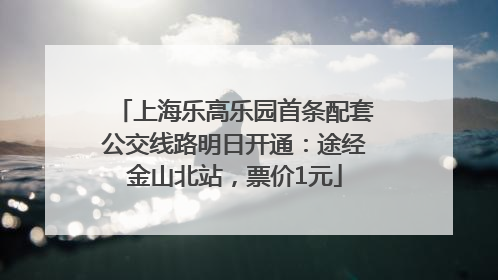 上海乐高乐园首条配套公交线路明日开通：途经金山北站，票价1元
