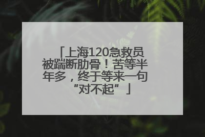 上海120急救员被踹断肋骨！苦等半年多，终于等来一句“对不起”