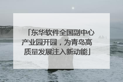 东华软件全国副中心产业园开园，为青岛高质量发展注入新动能