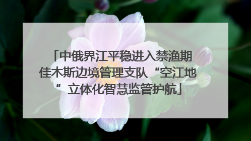 中俄界江平稳进入禁渔期 佳木斯边境管理支队“空江地”立体化智慧监管护航