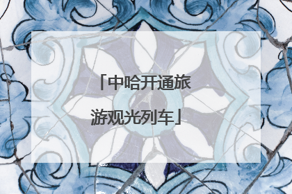 中哈开通旅游观光列车