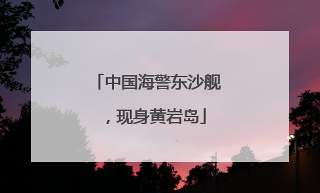 中国海警东沙舰，现身黄岩岛