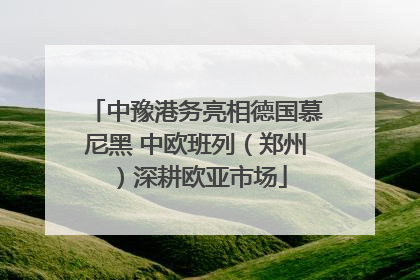 中豫港务亮相德国慕尼黑 中欧班列（郑州）深耕欧亚市场