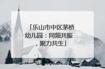 乐山市中区茅桥幼儿园：同频共振，聚力共生