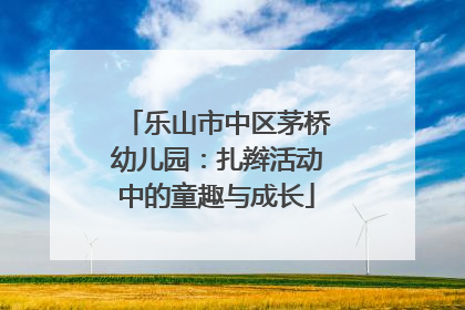 乐山市中区茅桥幼儿园：扎辫活动中的童趣与成长