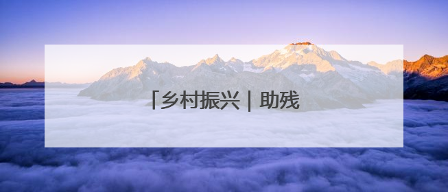 乡村振兴｜助残捐赠 用心关怀