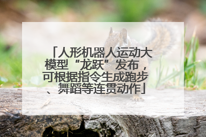 人形机器人运动大模型“龙跃”发布，可根据指令生成跑步、舞蹈等连贯动作