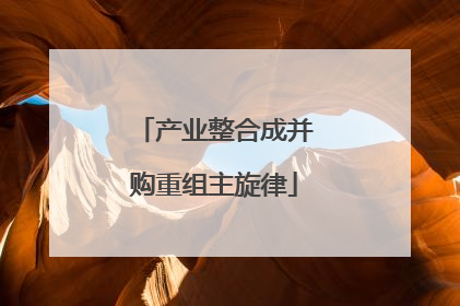 产业整合成并购重组主旋律