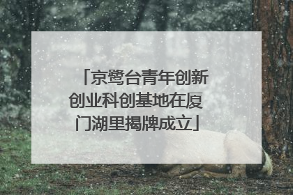 京鹭台青年创新创业科创基地在厦门湖里揭牌成立