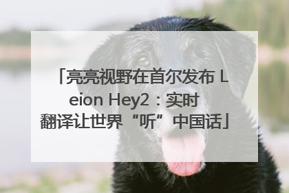 亮亮视野在首尔发布 Leion Hey2：实时翻译让世界“听”中国话