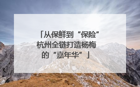从保鲜到“保险” 杭州全链打造杨梅的“嘉年华”