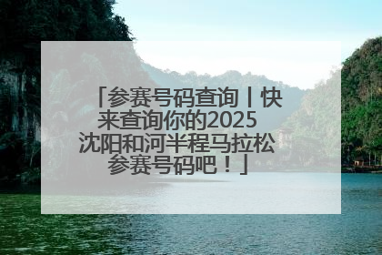 参赛号码查询丨快来查询你的2025沈阳和河半程马拉松参赛号码吧！
