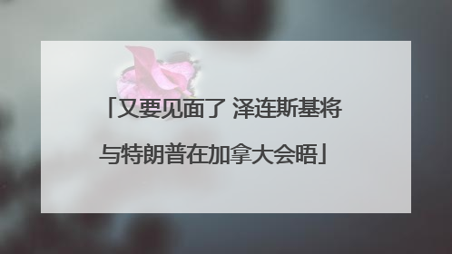 又要见面了 泽连斯基将与特朗普在加拿大会晤