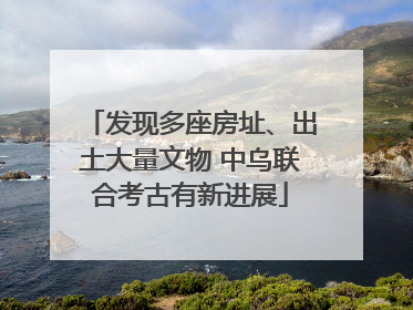 发现多座房址、出土大量文物 中乌联合考古有新进展