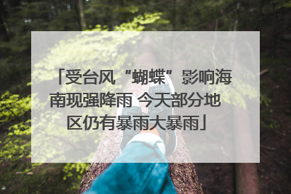 受台风“蝴蝶”影响海南现强降雨 今天部分地区仍有暴雨大暴雨