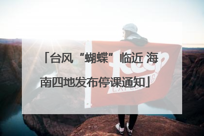 台风“蝴蝶”临近 海南四地发布停课通知