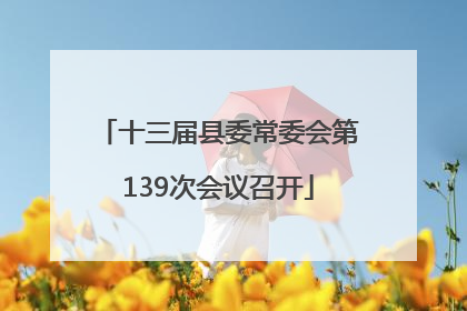 十三届县委常委会第139次会议召开