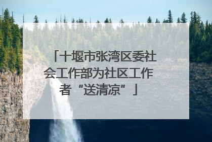 十堰市张湾区委社会工作部为社区工作者“送清凉”