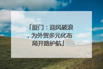 厦门：迎风破浪，为外贸多元化布局开路护航