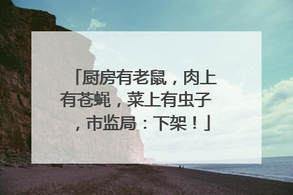 厨房有老鼠，肉上有苍蝇，菜上有虫子，市监局：下架！