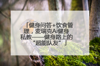 健身问答+饮食管理，麦瑞克Ai健身私教——健身路上的“超能队友”